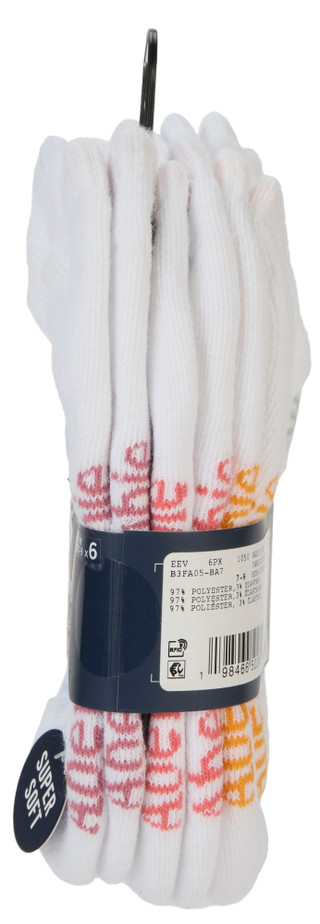 Thumbnail 2: Abercrombie Kids Girls 6 Pk Cushioned Low Socks  