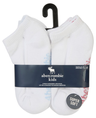 Thumbnail 1: Abercrombie Kids Girls 6 Pk Cushioned Low Socks  