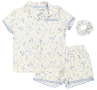 Thumbnail 1: Laura Ashley Girl's 3 Pc Short Sleeve Floral Sleep Set 