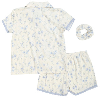 Thumbnail 2: Laura Ashley Girl's 3 Pc Short Sleeve Floral Sleep Set 