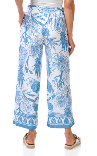 Thumbnail 2: ILU Women's Petite Wide Leg Textured Drawstring Pants 