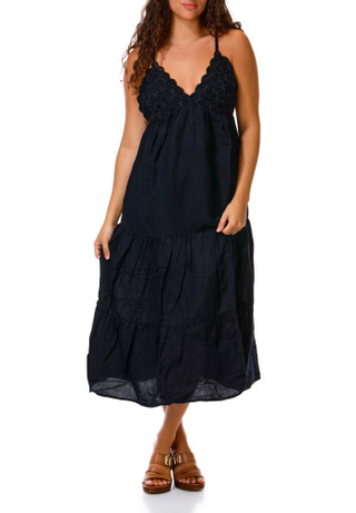 Thumbnail 1: AMUSE SOCIETY Juniors Sleeveless Check Me Out Midi Dress 
