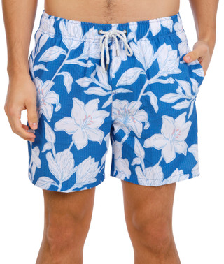 Thumbnail 1: Vintage Summer Men's Printed Volley Swim Trunks 