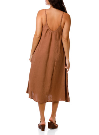 Thumbnail 3: AMUSE SOCIETY Juniors Sleeveless Midi Woven Dress 