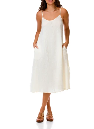 Thumbnail 1: AMUSE SOCIETY Juniors Sleeveless Midi Woven Dress 