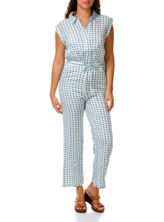 Thumbnail 1: AMUSE SOCIETY Juniors Short Sleeve Woven Jumpsuit 
