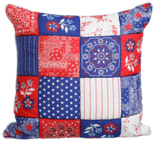 Thumbnail 1: Studio Curate 20x20 Patriotic Patchwork Decorative Pillow 