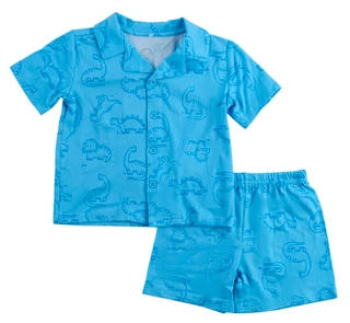 Thumbnail 1: Rugged Bear Toddler Boys 2 Pc Dino Pajama Shorts Set 