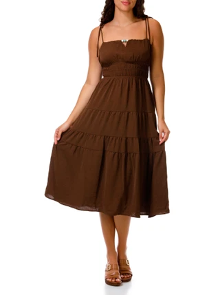 Thumbnail 1: MONTEAU Juniors Sleeveless Airflow Maxi Dress 