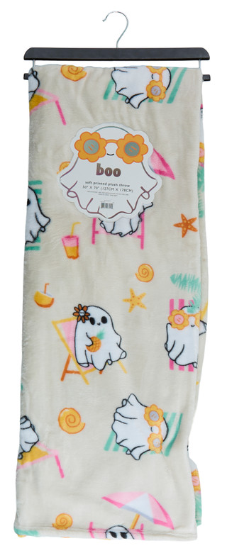 Thumbnail 1: Dream Home 50x70 Aloha Ghost Halloween Throw Blanket 