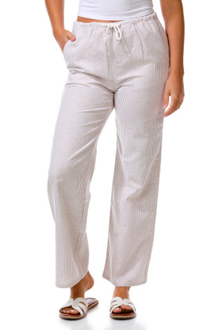 Thumbnail 1: love tree Juniors Striped Linen Pants 
