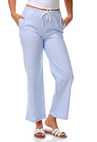 Thumbnail 1: love tree Juniors Striped Linen Pants 