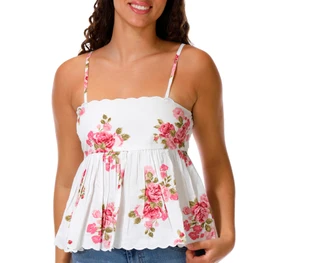 Thumbnail 1: JAPNA Juniors Babydoll Poplin Tank Top 