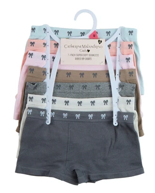 Thumbnail 1: Catherine Malandrino Girls 7 Pk Seamless Ribbed Boy Shorts Set 