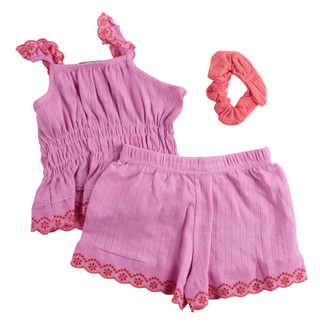 Thumbnail 3: Vince Camuto Little Girls 3 Pc Pointelle Shorts Set 