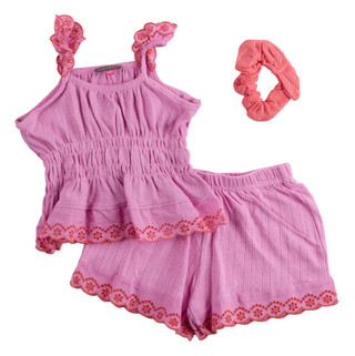 Thumbnail 1: Vince Camuto Little Girls 3 Pc Pointelle Shorts Set 