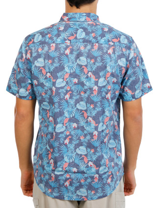 Thumbnail 4: FLAG & ANTHEM Men's Short Sleeve Vintage Tropical Woven Shirt 