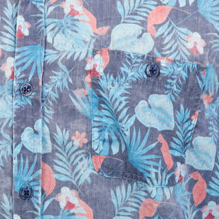 Thumbnail 5: FLAG & ANTHEM Men's Short Sleeve Vintage Tropical Woven Shirt 