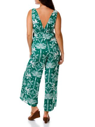 Thumbnail 2: INSPIRED HEARTS Juniors Tropical Halter Jumpsuit 