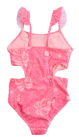 Thumbnail 2: Breaking Waves Big Girls Print One Piece Swimsuit 