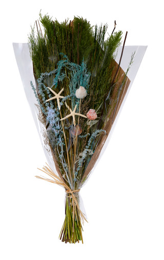 Thumbnail 1: Coastal Faux Floral Grass Arrangement  