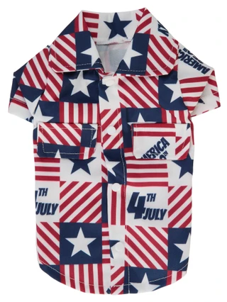Thumbnail 1: PET POSSE Americana Button-Down Dog Shirt  