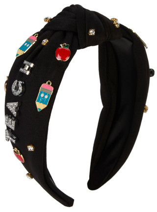 Thumbnail 1: Back-to-School Top Knot Headband w/ Charms 