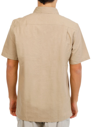 Thumbnail 3: Quiksilver Men's Short Sleeve Seersucker Button Down Shirt 