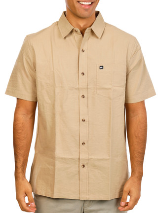 Thumbnail 1: Quiksilver Men's Short Sleeve Seersucker Button Down Shirt 