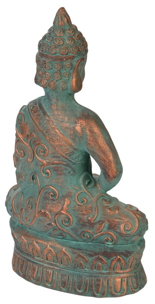 Thumbnail 3: 14 in Meditating Buddha Statue Home Accent 