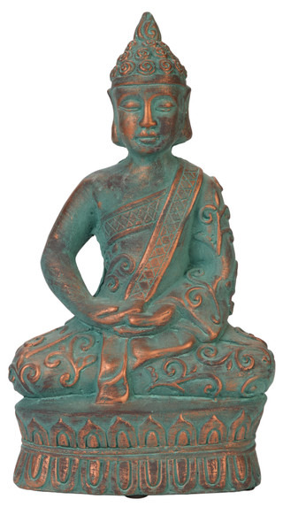 Thumbnail 1: 14 in Meditating Buddha Statue Home Accent 