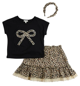 Thumbnail 1: Btween Big Girls 2 Pc Short Sleeve & Skort Set 