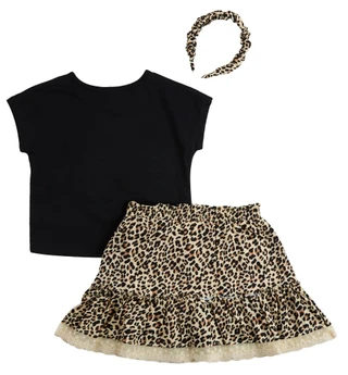 Thumbnail 2: Btween Big Girls 2 Pc Short Sleeve & Skort Set 