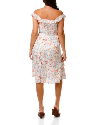 Thumbnail 4: Saints & Hearts Juniors Sleeveless Floral Midi Dress 