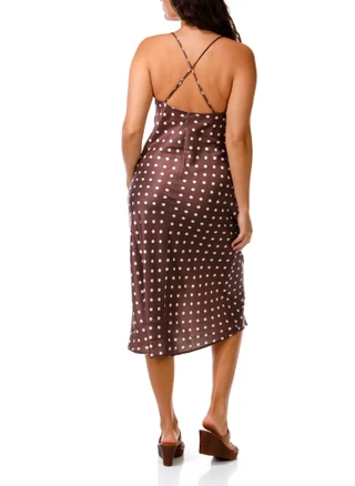 Thumbnail 3: Double Zero Juniors Polka Dot Slip Midi Dress 