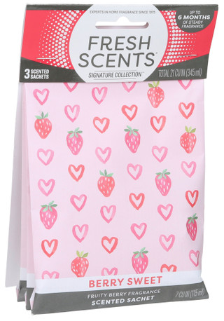 Thumbnail 1: FRESH SCENTS 3 Pk Berry Sweet Scent Sachets 