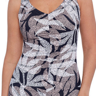 Thumbnail 4: Shape Solver Womens Dot Leaf Girl Leg Swimsuit 