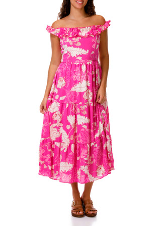 Thumbnail 1: Saints & Hearts Juniors Sleeveless Tropical Maxi Dress 