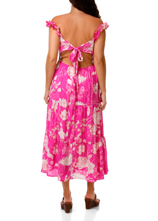 Thumbnail 2: Saints & Hearts Juniors Sleeveless Tropical Maxi Dress 