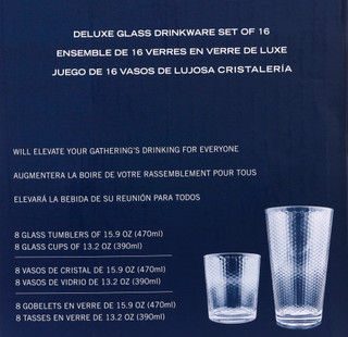 Thumbnail 2: Nautica 16 Pc Deluxe Glass Drinkware Set 
