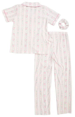 Thumbnail 2: Catherine Malandrino Girls 3 Pc Floral Pajama Pants Set 
