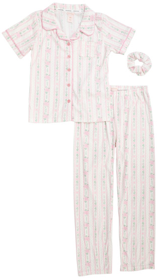 Thumbnail 1: Catherine Malandrino Girls 3 Pc Floral Pajama Pants Set 