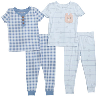 Thumbnail 1: BEARPAW Toddler Boys 4 Pc Pajama Set 