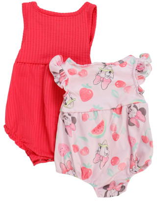 Thumbnail 2: Disney Baby Girl 2 Pk Minnie Mouse Rompers 