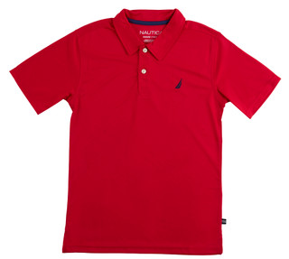 Thumbnail 1: Nautica Big Boy's Short Sleeve Logo Patch Polo 
