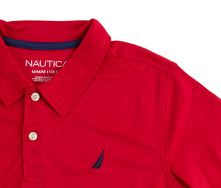 Thumbnail 3: Nautica Big Boy's Short Sleeve Logo Patch Polo 