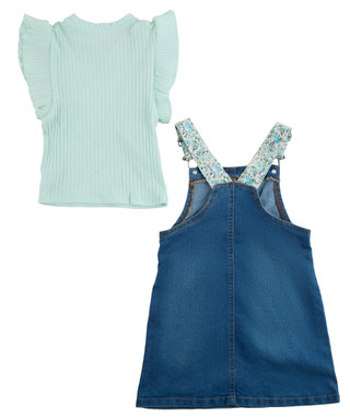 Thumbnail 3: Jessica Simpson Little Girls 2 Pc Floral Jumper Dress Set 