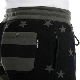 Thumbnail 2: BROOKLYN CLOTH Men's Fleece Tonal Flag Shorts 
