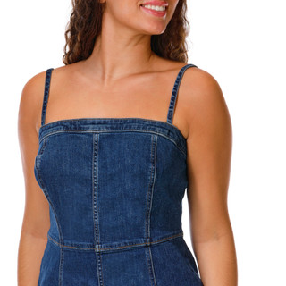 Thumbnail 3: Levi's Juniors Denim Seamed Bustier Midi Dress 