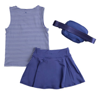 Thumbnail 2: Yogalicious Big Girls 3 Pc Tank & Skort Set 